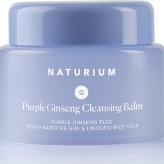 Naturium Purple Ginseng Cleansing Balm Plus Plant-Based Esters & Linoleic-Rich Oils, Smoothing Face Wash, 3.0 oz