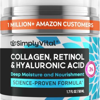 Anti-Aging Face Moisturizer with Retinol, Collagen & Hyaluronic Acid - Moisturizer Face Cream for Women & Men - Visibly Firming & Hydrating Neck Cream - Day & Night Skin Care - 1.7 fl oz