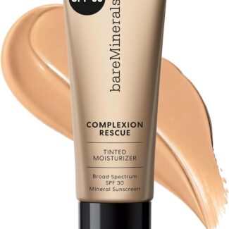bareMinerals Complexion Rescue Tinted Moisturizer with SPF 30, Hydrating Tinted Mineral Sunscreen with Hyaluronic Acid, Sheer-to-Light Coverage, Multi-tasking, Skincare Infused Makeup